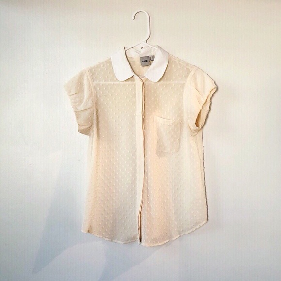sheer collared blouse